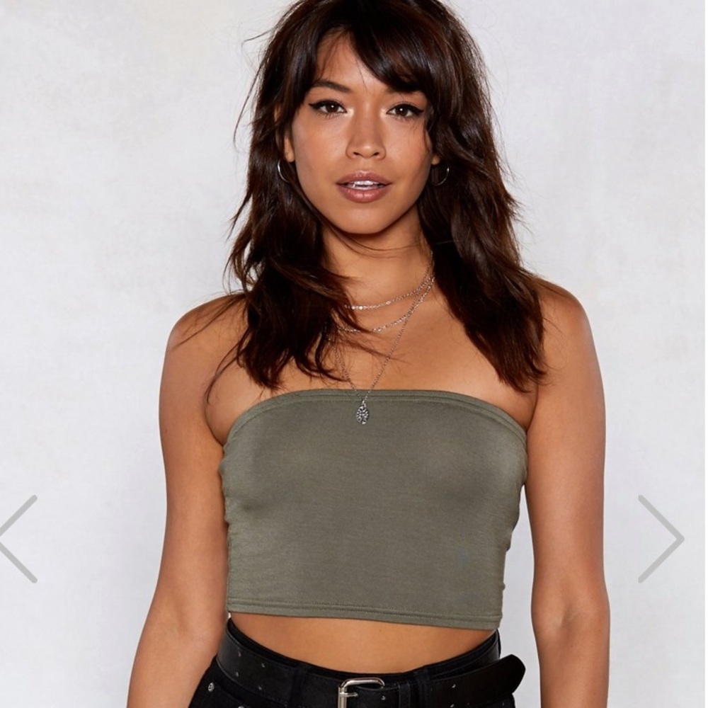 ✭Army Green Tube Top
